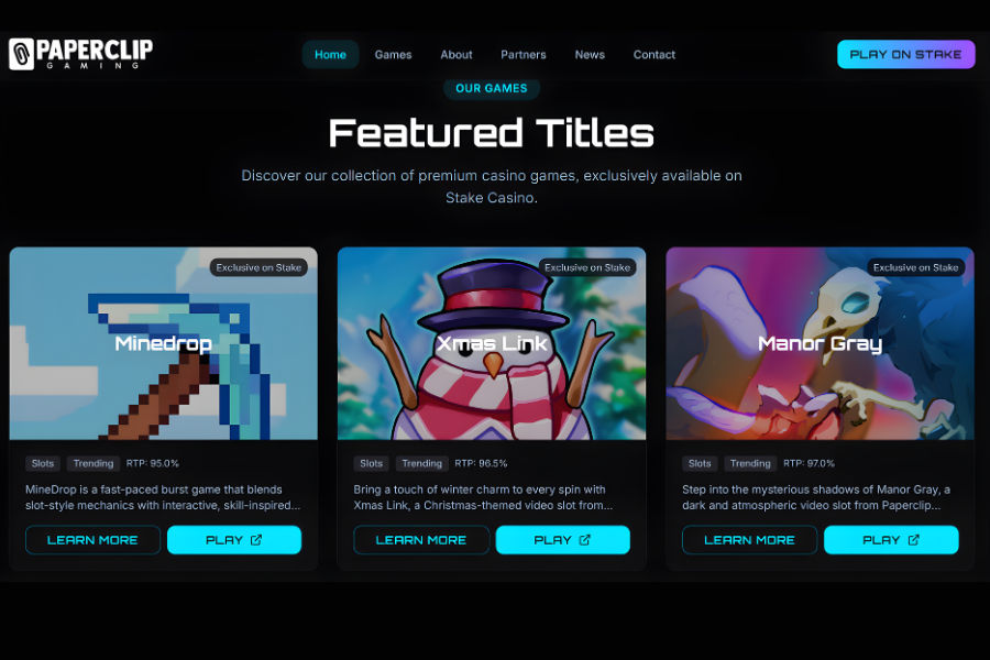 paperclip gaming slot provider